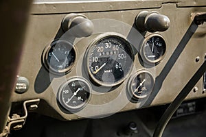 Military vehicle dashboard