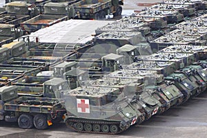 Military Vehicles in Italy coronavirus pandemic outbreak