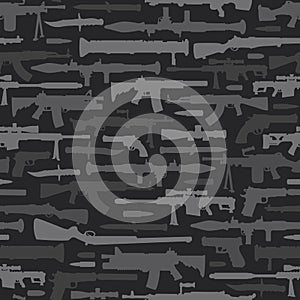 Military weapons seamless pattern photo