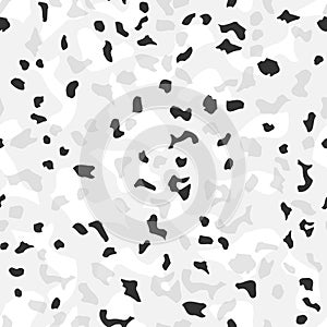 Military winter woodland white camouflage seamless pattern, vector illustration