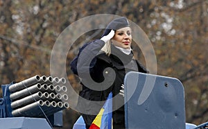 Military woman in the army forces