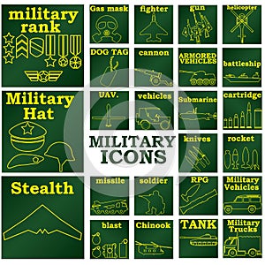 MilitaryiconsGREENplates