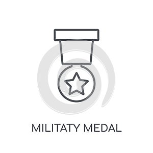 Militaty Medal linear icon. Modern outline Militaty Medal logo c