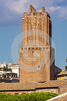 Militia tower in Trajan forum, Rome, Italy photo
