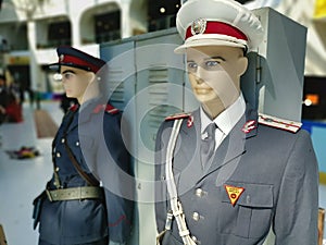 Militia uniforms from the communist era in romania