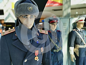 Militia uniforms from the communist era in romania photo