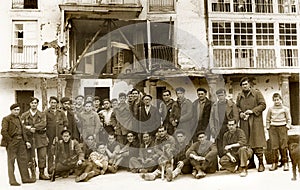 Militiamen on the front of Elgeta 1937. Spanish civil war.