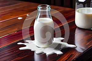 Milk baby bottle spilled mess mistake
