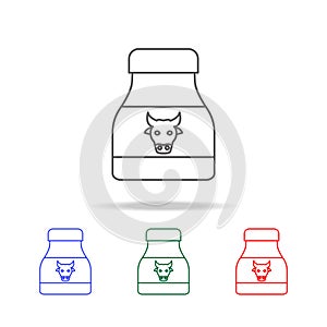 milk bank icon. Elements of grocery store in multi colored icons. Premium quality graphic design icon. Simple icon for websites,