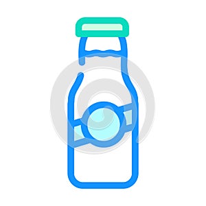 milk bottle color icon vector illustration flat