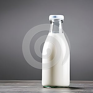 Milk bottle container with baackground photo