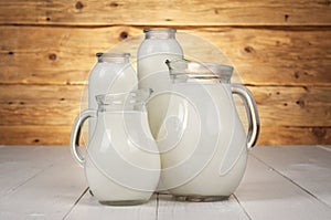 Milk bottles and decanters