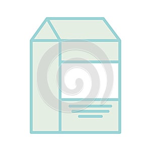 Milk box drink isolated icon