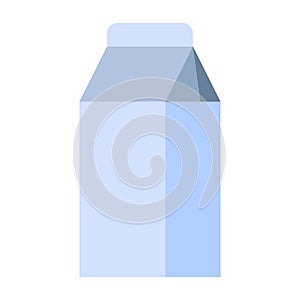 Milk box flat clipart vector illustration