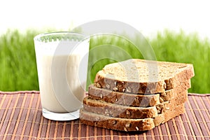 Milk with bread