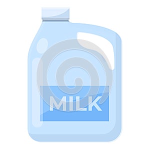 Milk canister icon, cartoon style