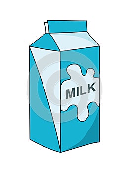 Milk carton clip art illustration vector isolated