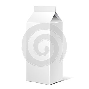 Milk Carton Packages Blank White. Ready For Your Design.