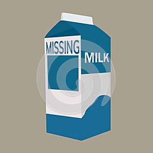 Milk carton with space photo