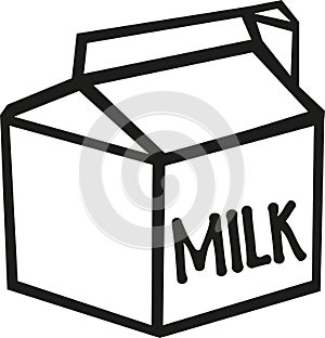 Milk carton vector