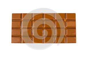 Milk chocolate bars with hazelnuts isolated on a white background