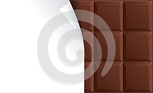 Milk Chocolate Package Blank for Advertizing. Vector