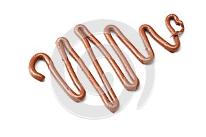 milk chocolate sauce isolated on a white background