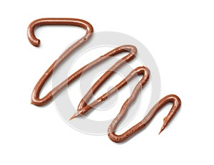 milk chocolate sauce isolated on a white background