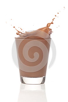 Milk chocolate splah