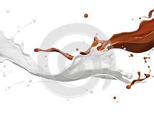 Milk and chocolate splash photo