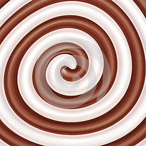 Milk and chocolate swirls.