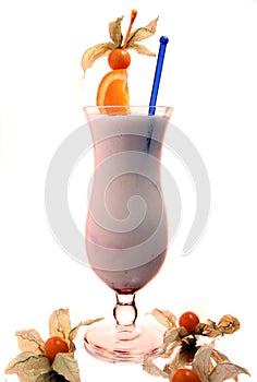 Milk cocktail with orange