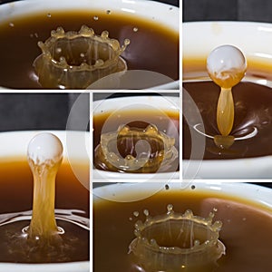 Milk in coffee splash