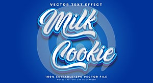 Milk Cookie editable text effect Template