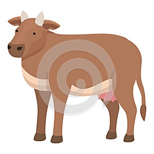 Milk cow icon cartoon vector. Dairy animal