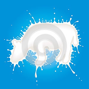 Milk cow vector illustration