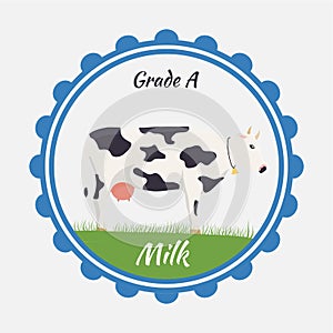 Milk and creamery label, emblem