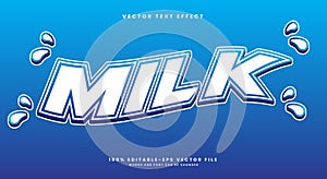Milk 3d editable text effect Template