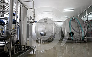 Milk and dairy factory interior