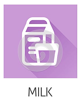 Milk Dairy Lactose Carton Glass Food Allergy Icon
