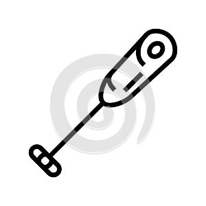 milk frother home interior line icon vector illustration