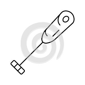 milk frother home interior line icon vector illustration
