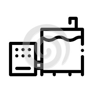 Milk fullness icon vector outline illustration