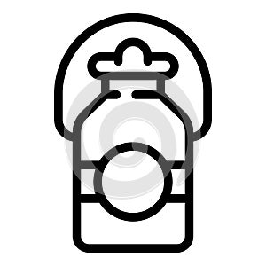 Milk gallon icon, outline style