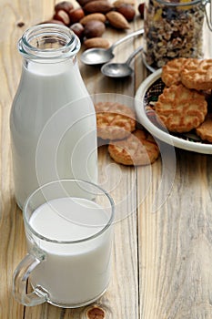 Milk in the glass for a good brakfast