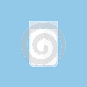 Milk glass icon, modern minimal flat design style, vector illustration