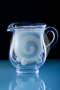 Milk glass jug