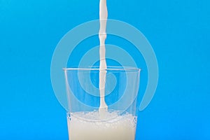 Milk when inflowing into the jar