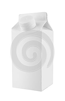 Milk and juice white carton package