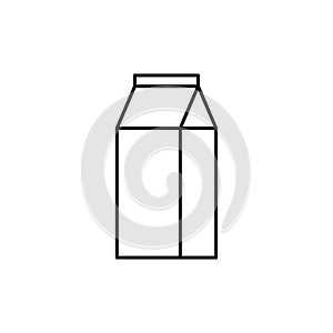 Milk pack icon. black vector milk pack  sign